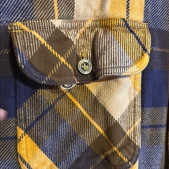 Cabela's Yellow and Purple Heavy Plaid Shirt - Picture 8 of 12